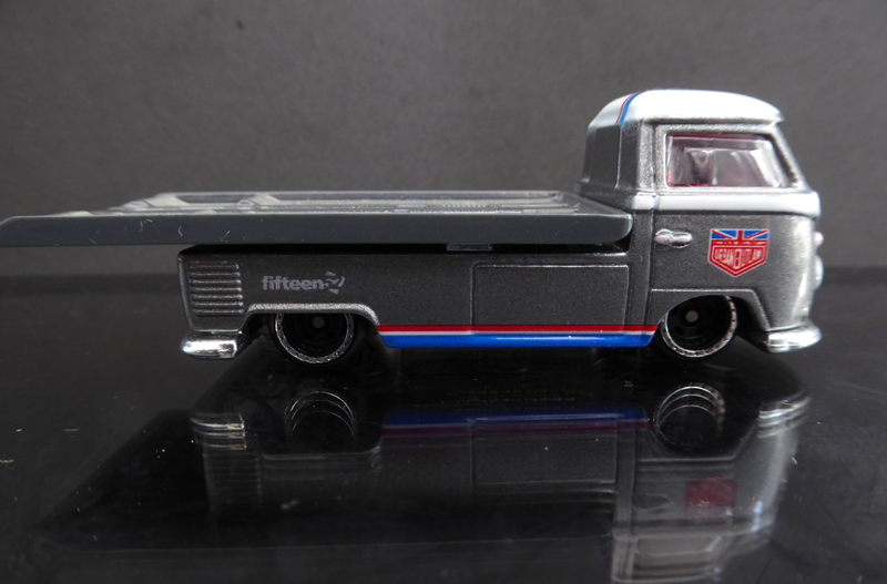 Metalflake Gray & Enamel White Body. Clear Windows. Red Interior. Dark Gray Bed